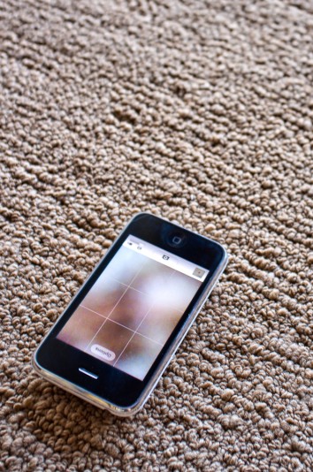 iphone on rug