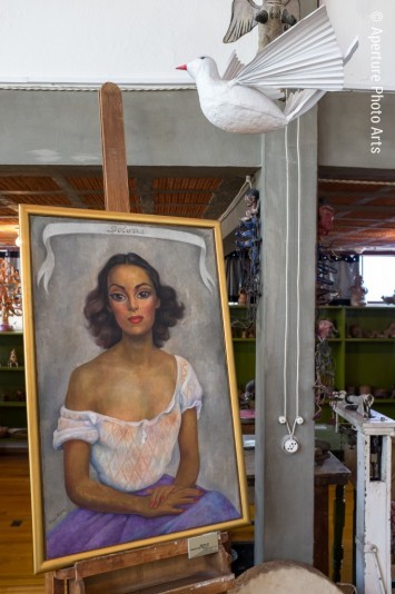 Rivera and Kahlo Studio. Painting at La Casa Azul, Mexico City, Mexico, Artist studio, artist museum
