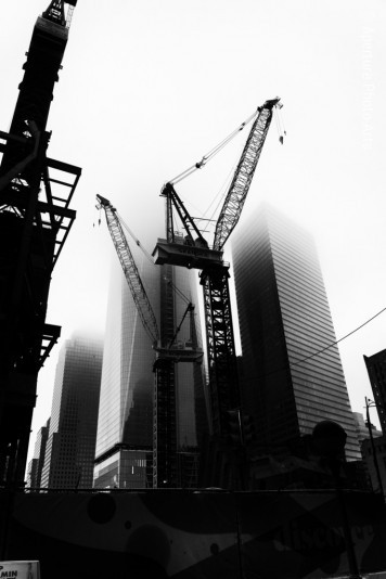NYC, Skyscrapers, construction, fog