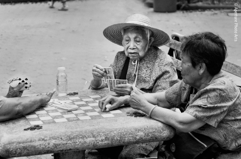 NYC Park, Chinese women, card game