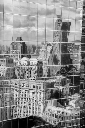 NYC, New York City, Skyscraper reflections