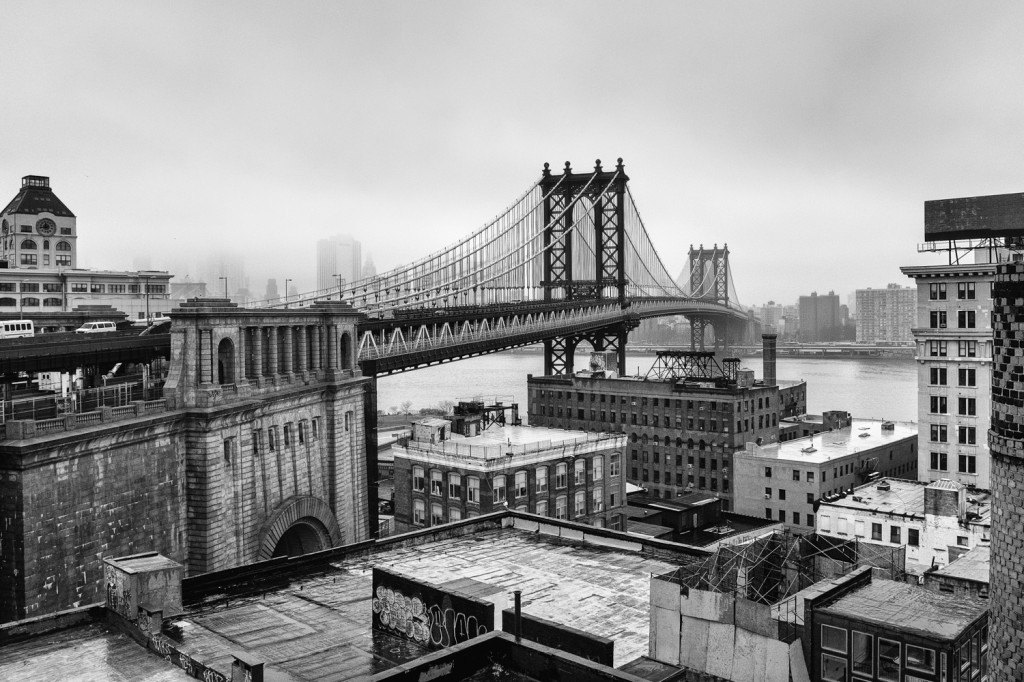 Brooklyn Bridge from Brooklyn, NYC, City view