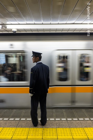 Subway conductor. Tokyo, Japan