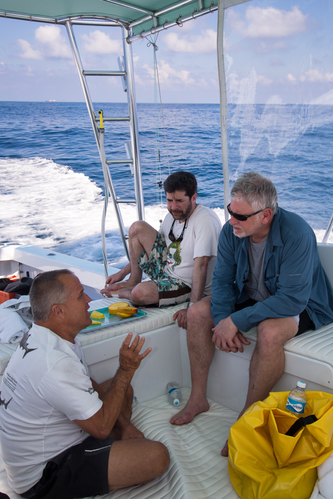 Jim Abernathy on Lilly M boat, Isla Mujeres