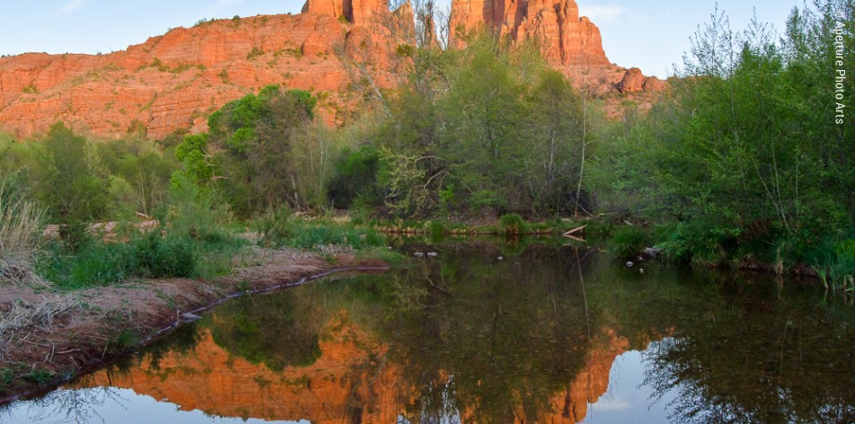 Cathedral Rock, reflection at Red Rock Creek Crossing, Sedona