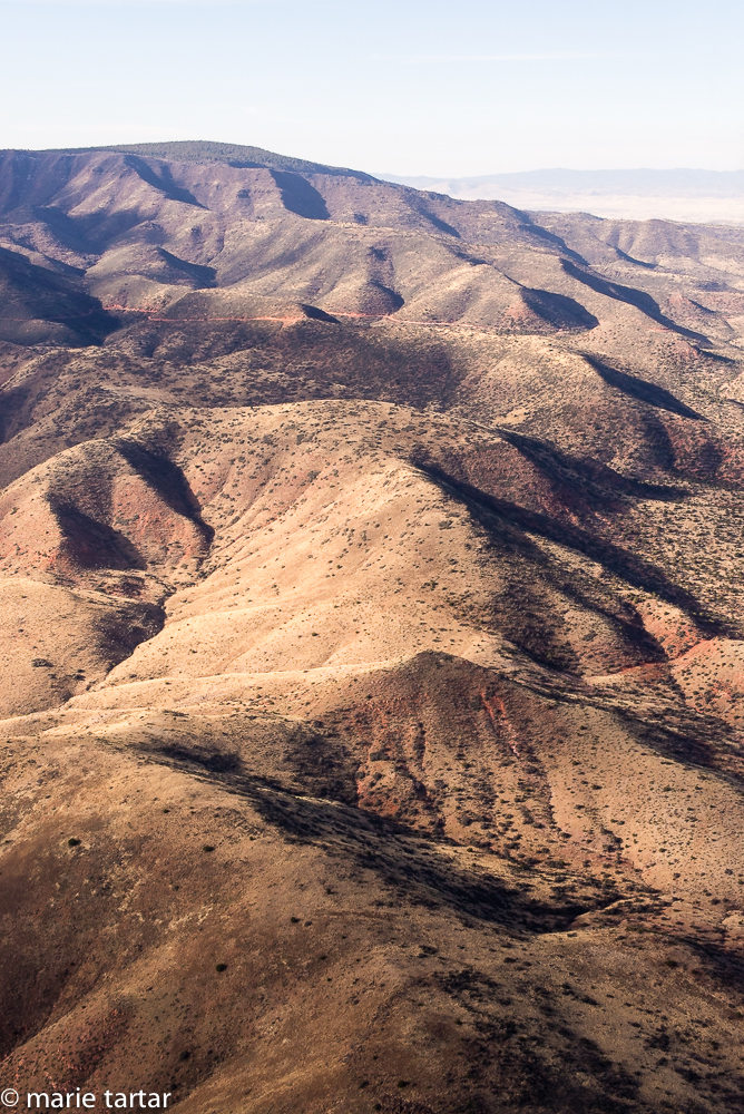 Aerial view, Arizona hills, near Cottonwood, Arizona
