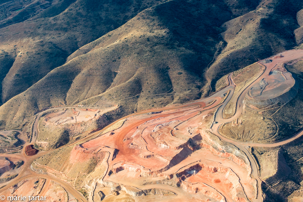 Jerome, Arizona, coppermine, aerial view