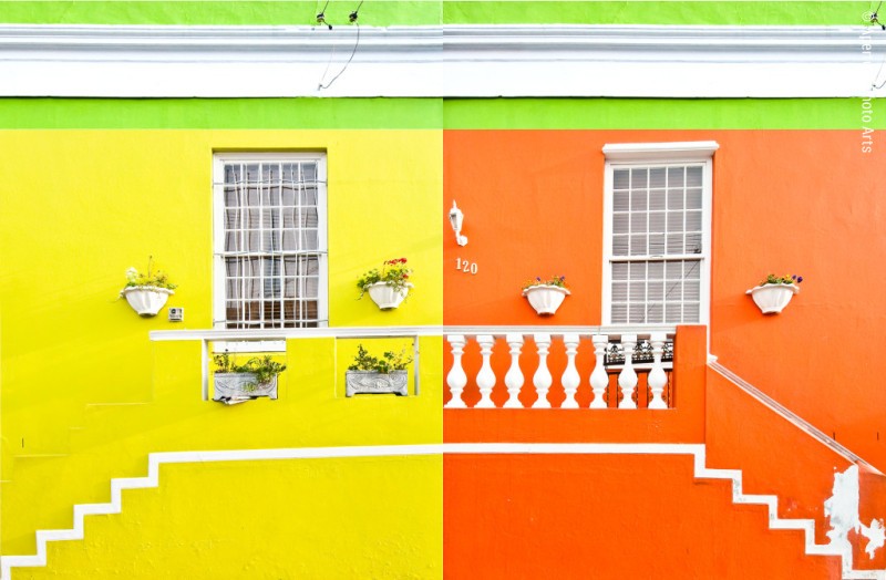 Multi color house in Cape Town, South Africa
