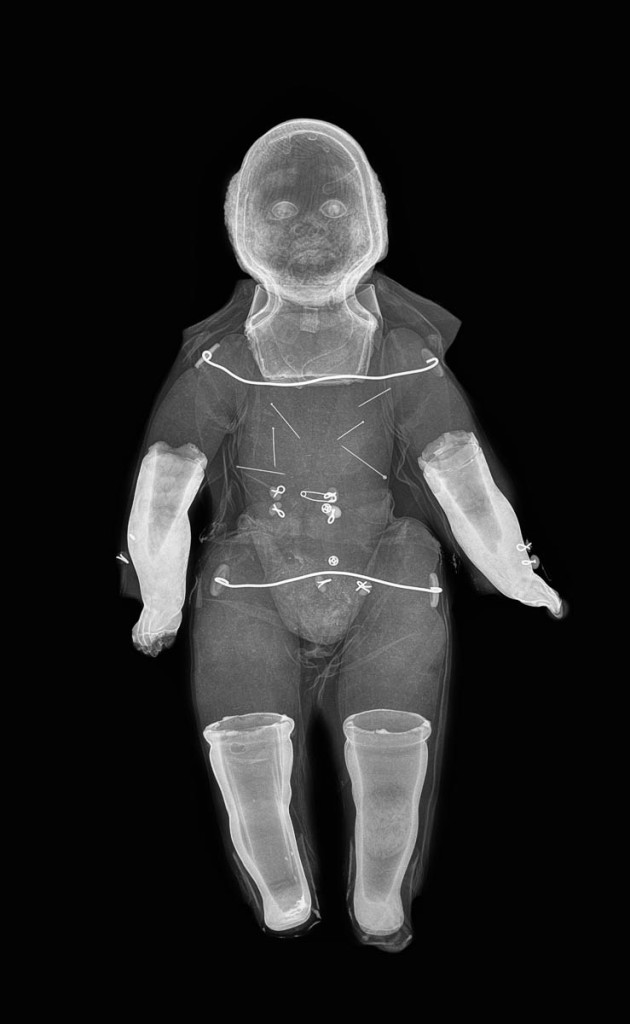 X-Ray of Leo Moss crafted black doll