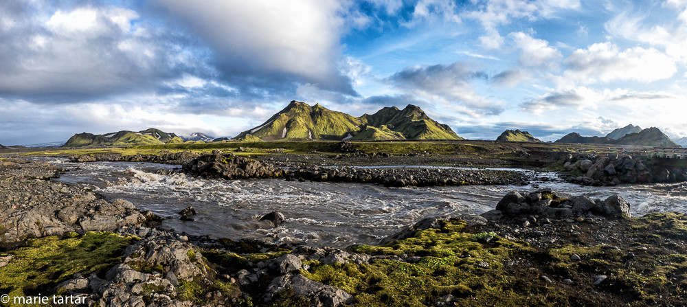 Iceland interior landscape panorama