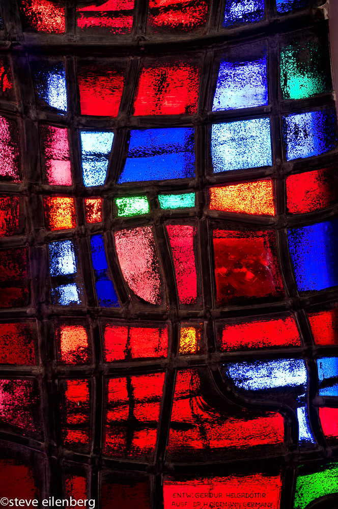 Kópavogskirkja stained glass detail