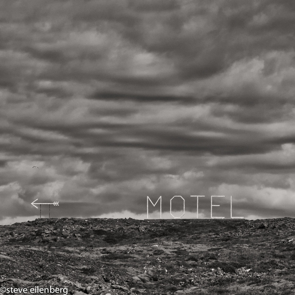Motel sign in Iceland