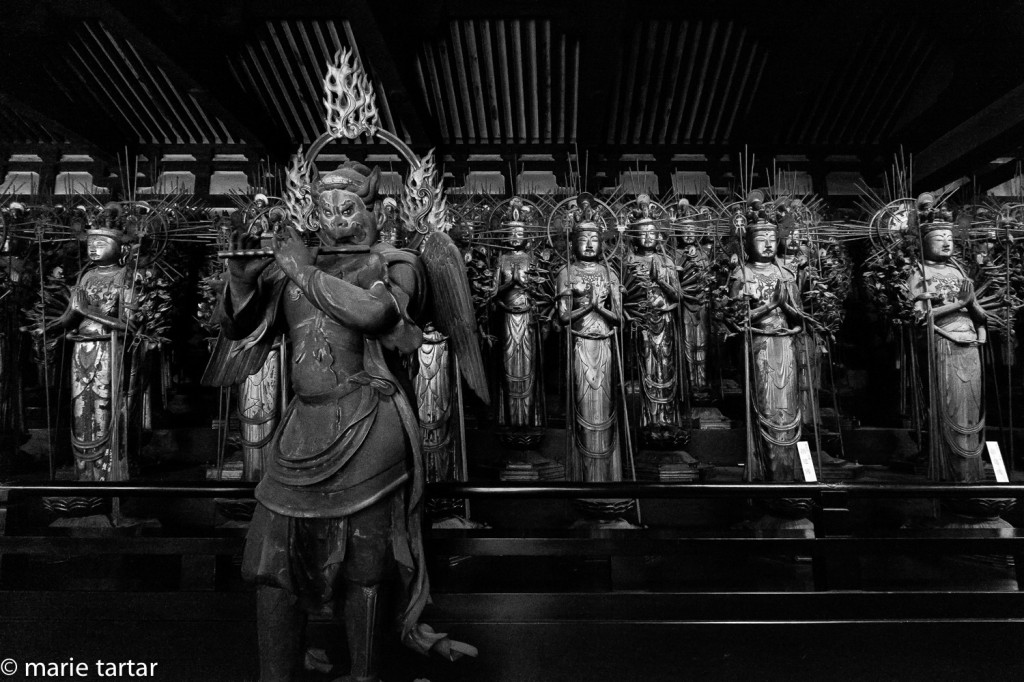 Sanjuusangendo: some of the 1000 gilded wooden buddhas