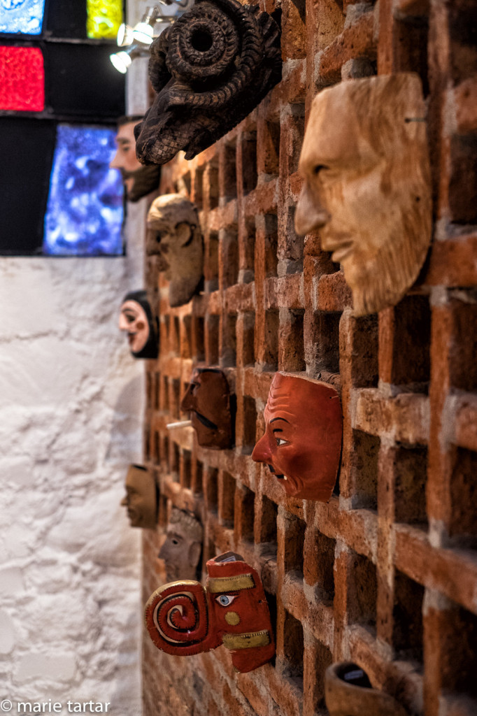 Mask collection at Casa de Arte in Guanajuato, former home of artists Olga Costa and José Chávez morado