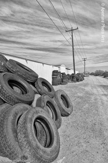 Old tires, Truck repair, Gila Bend, Arizona