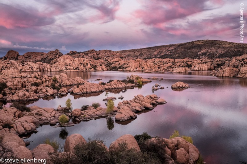 Watson Lake sunset, Arizona, Granite Dells