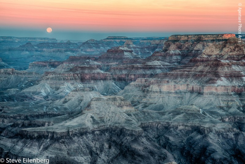 Grand Canyon, Moonset, Full moon, Arizona, National Park