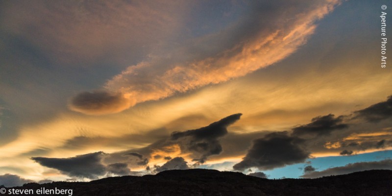 Crazy Clouds And Sunset, Patagonia