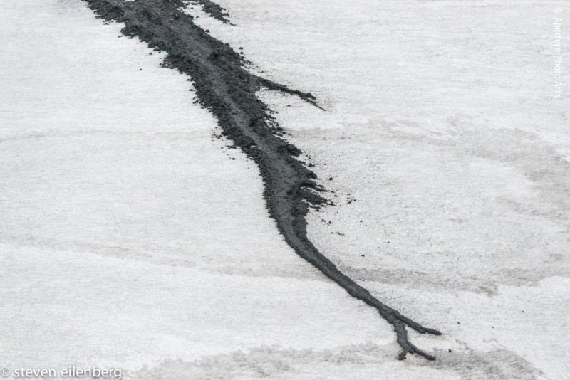 Running Volcanic Sand On Snow Detail