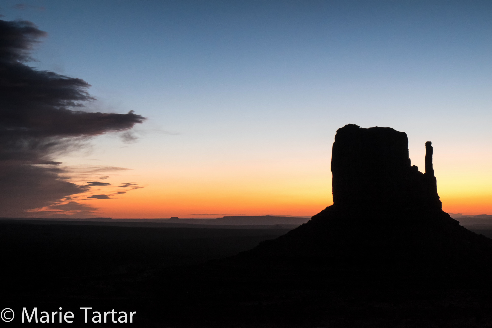 Monument Valley mitten at sunrise