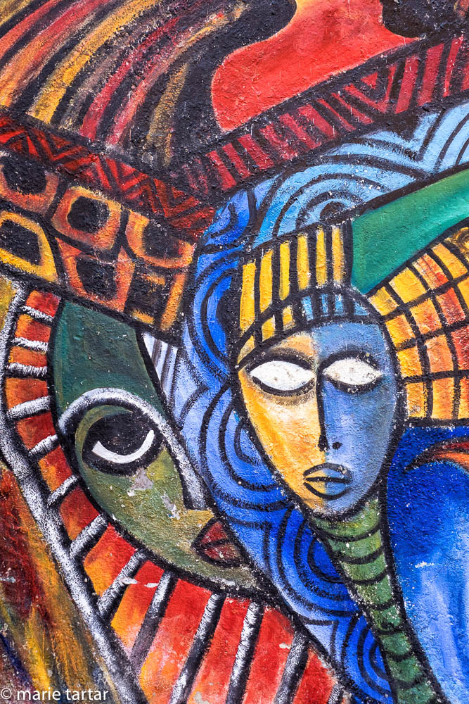 The African influence can be clearly seen in this mural at Callejon de Hamel in Central Havana