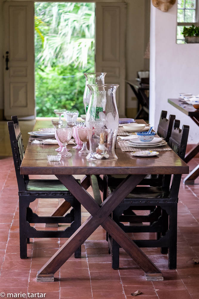 Dining room of Hemingway's home near Havana, Finca La Vigía, or Lookout Home