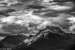 201509 MT Glacier Apgar Mountains Sunset BnW