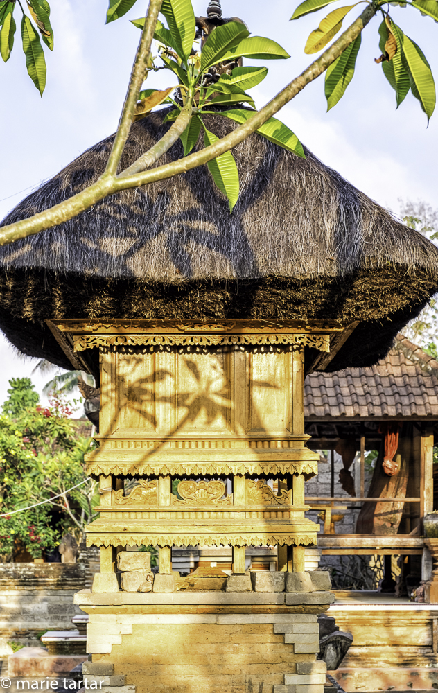 Balinese thatch-roofed building near Ubud