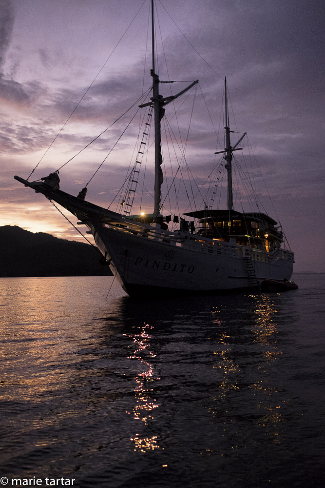 Our home for 17 wonderful days in remoter corners of Indonesia, Pindito, one of the first liveaboards to explore Raja Ampat