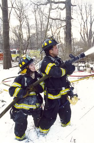 Sarah And Aaron Firefighting