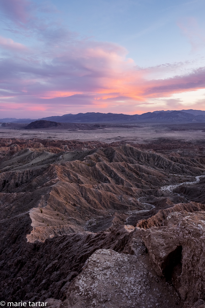 Looking over the Badlands at Anza Borrego's famous viewpoint, Font's Point