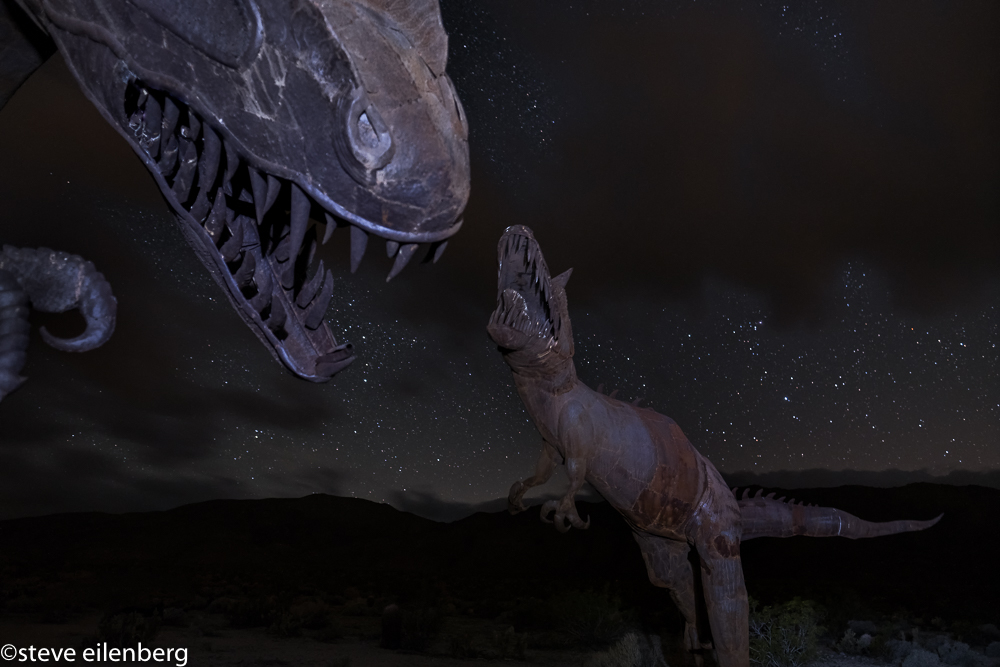 Steve's even scarier version: dinosaurs duke it out in Anza Borrego State Park!