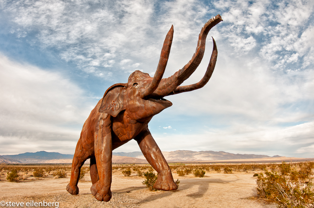 Wooley mastodons are also represented in Anza Borrego's metal menagery