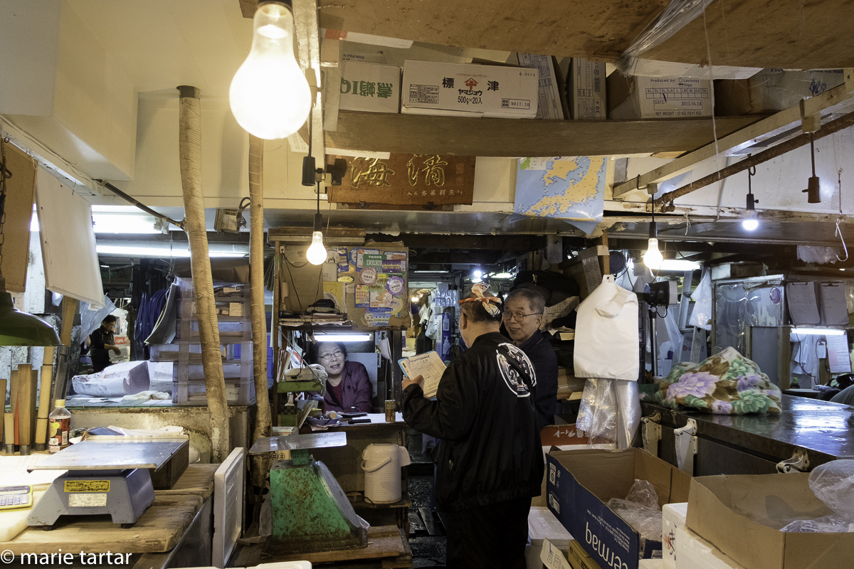 By mid-morning, there's a little time to catch up at Tsukiji, Tokyo