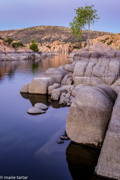 A different look after the sun went down, at Watson Lake near Prescott