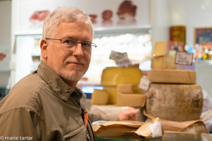 Steve at Eataly: "cheese, please", stocking up for the week