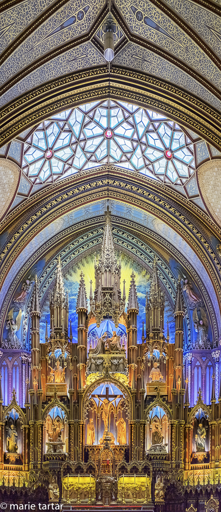 The interior of Montréal's cathedral is stunning