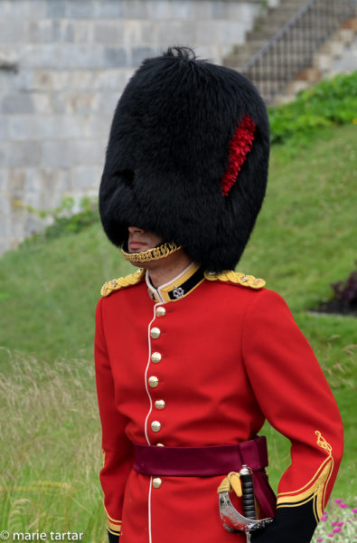 I really don't see how the soldiers of the Royal 22cd Régiment can see to march and perform their maneuvers to music, but they manage, quite adroitly