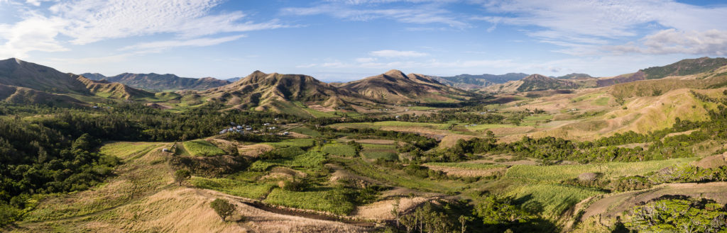 Fijian countryside and small village