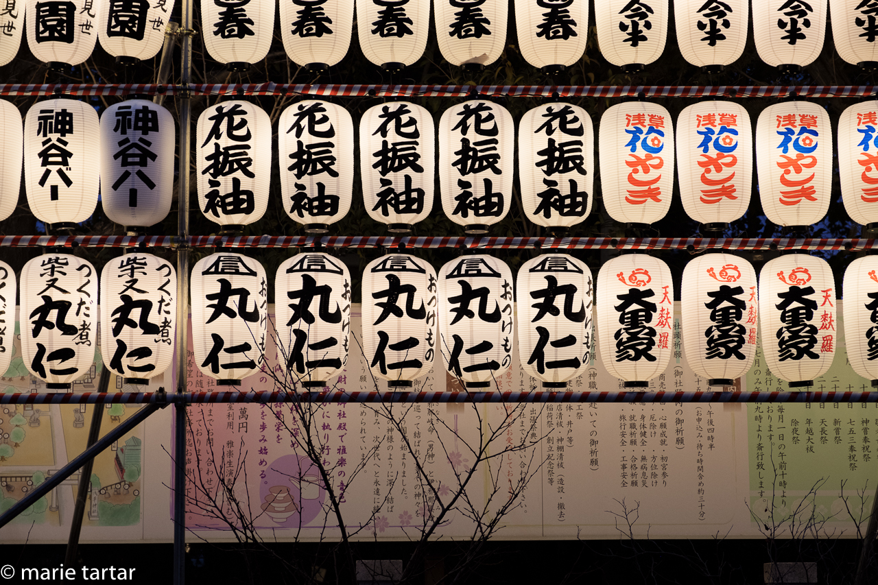 Paper lanterns at Sensō-ji Temple in Tokyo