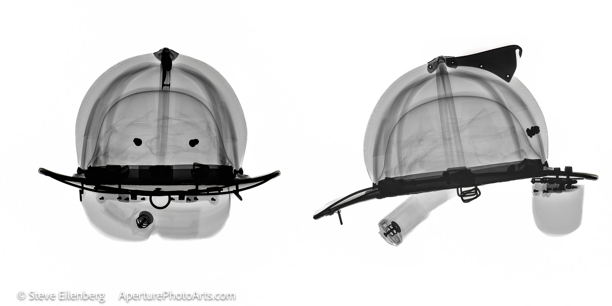 X-Ray American leather firefighter helmet