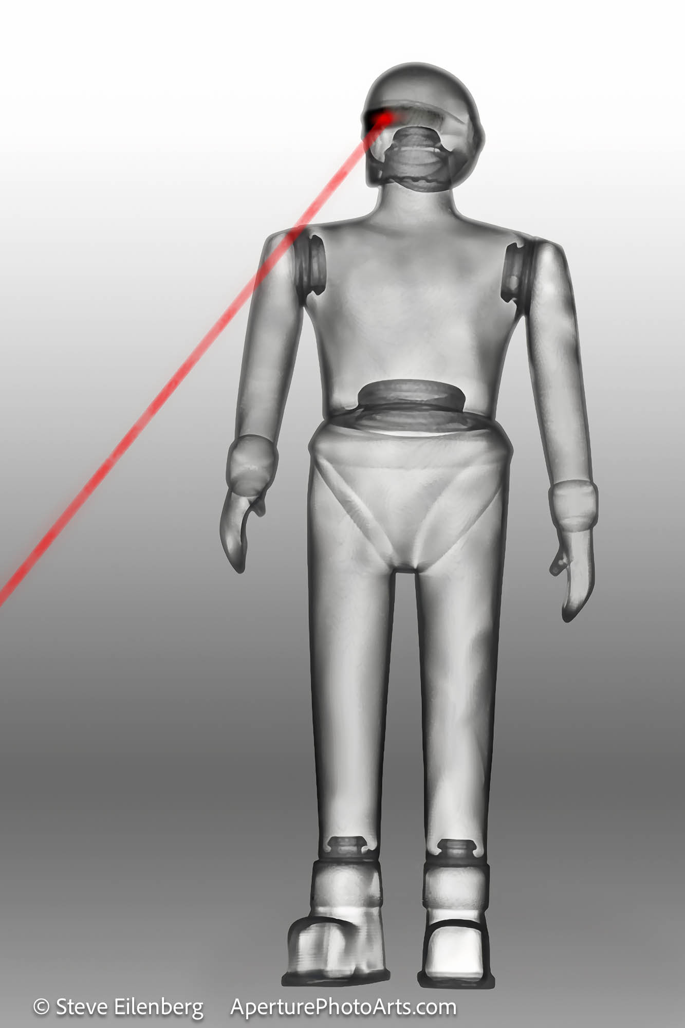 X-Ray Gort with red laser