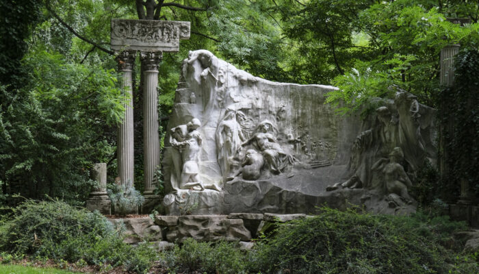 Classical sculpture near Petit Palais in Paris